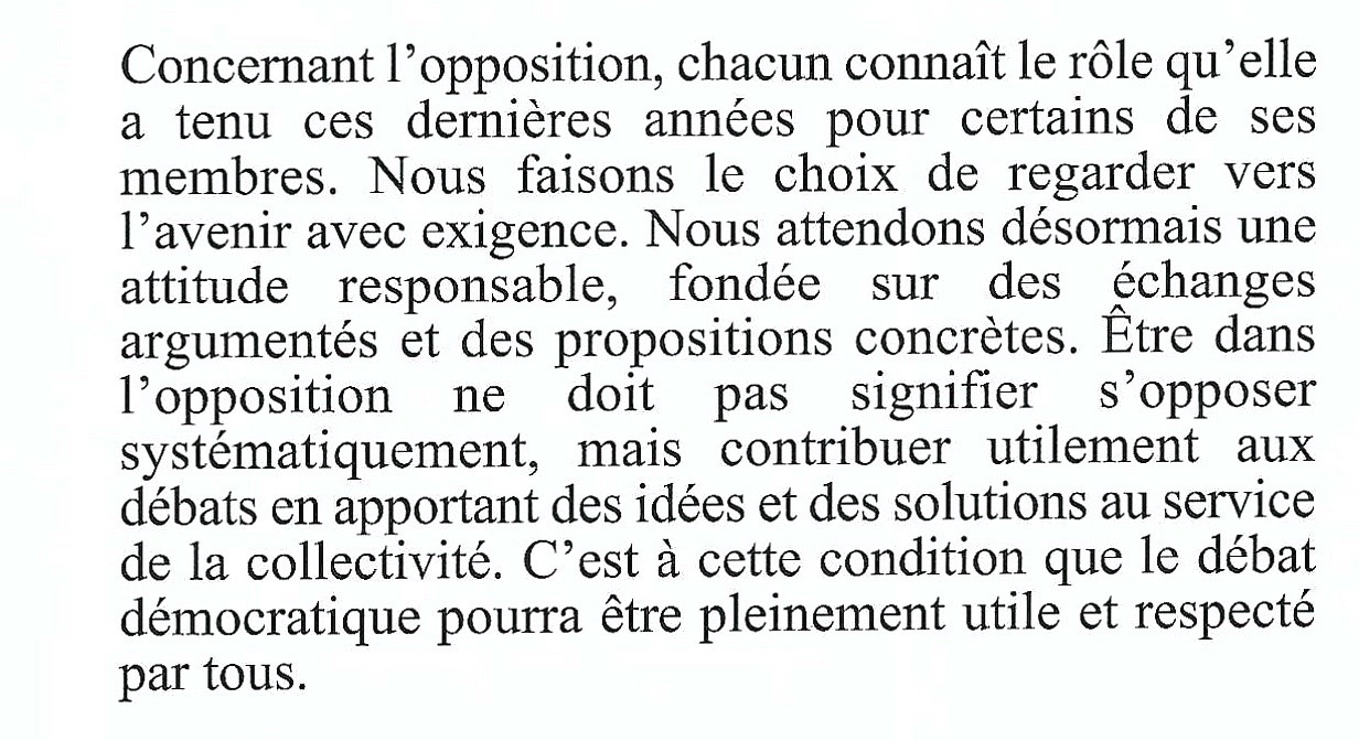 Cherche opposition constructive 2 rôle opposition